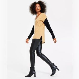 Pull-on Faux Leather Legging, Size 16